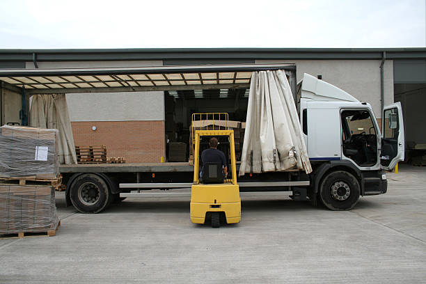 Forklift truck stock photo