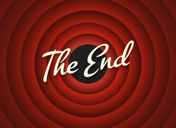 illustrazioni stock, clip art, cartoni animati e icone di tendenza di lo schermo del cinema finale - the end immagine