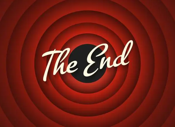 Vector illustration of The end cinema screen