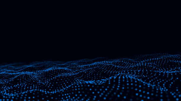 istock Digital technology wave. Dark cyberspace with motion dots and lines. Futuristic digital background. Big data analytics. 3d rendering. 1404031615