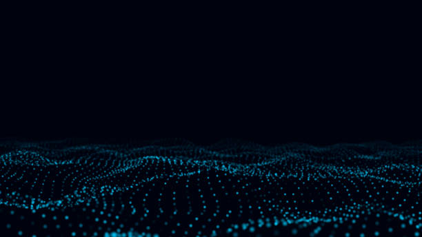 istock Digital technology wave. Dark cyberspace with motion dots and lines. Futuristic digital background. Big data analytics. 3d rendering. 1404031645