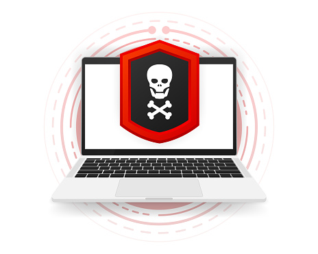 Phishing by hackers and cybercriminals, identity theft, password, user login, document, email and credit card. Hacker logo. Vector illustration