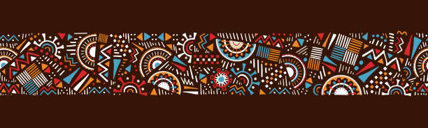 ilustrações de stock, clip art, desenhos animados e ícones de hand drawn abstract seamless pattern, ethnic background, simple style - great for textiles, banners, wallpapers, wrapping - vector design - native american illustrations