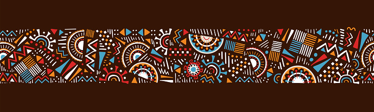 Hand drawn abstract seamless pattern, ethnic background, simple style - great for textiles, banners, wallpapers, wrapping - vector design