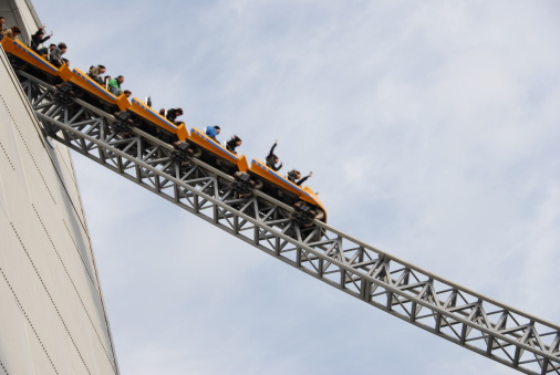 roller coaster ride at an amusement park