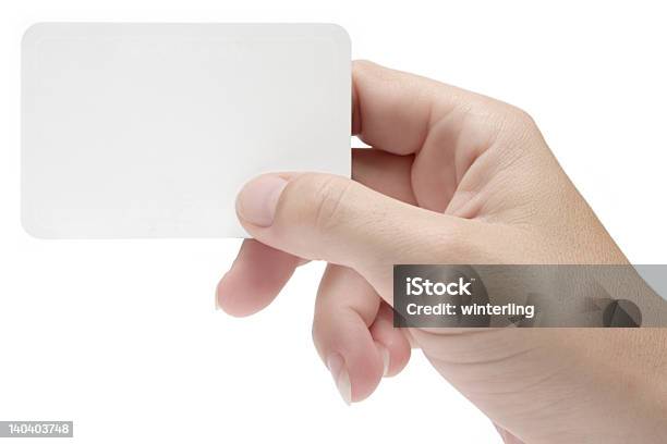 Hand W Blank Business Card Stock Photo - Download Image Now - Advertisement, Blank, Border - Frame