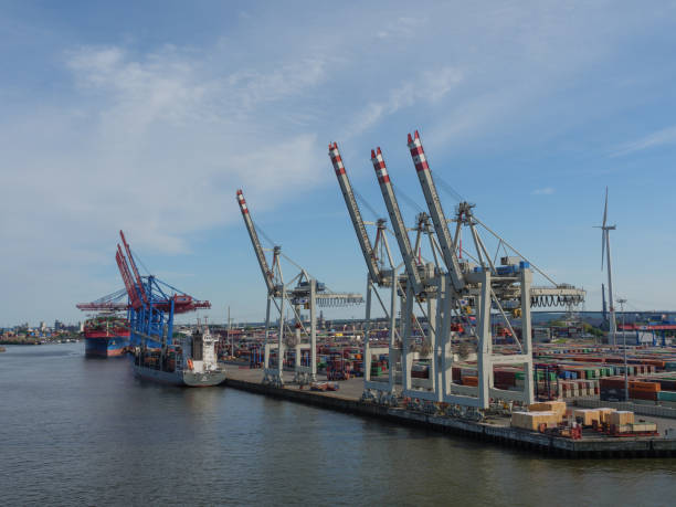 istock Hamburg harbor and the river elbe 1404039057