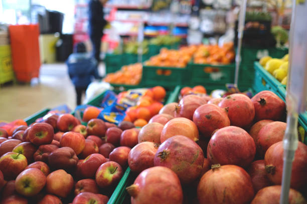 istock various fruits on product stand 1404039678