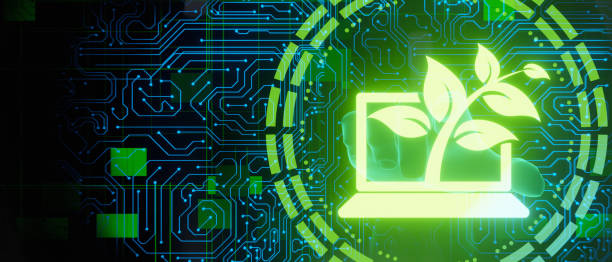 istock Technology Green Energy Industrial Responsibility Concept Banner Background 3D Render 1404042654