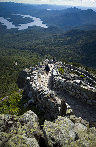 Whiteface mountain trail, New York State Stone staircase on Whiteface mountain, Adirondack mountains, New York State whiteface mountain stock pictures, royalty-free photos & images