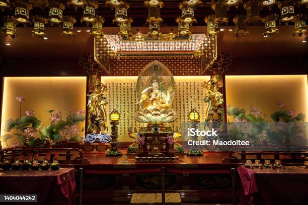Buddha Statue In Buddha Tooth Relic Temple And Museum Stock Photo - Download Image Now