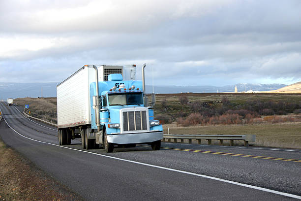 istock blue semi-truck 140404434