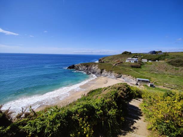istock Blue sea in calm bay 1404044495