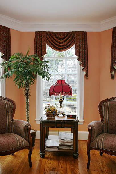 istock Beautiful Living Room with Bay Window 140404501