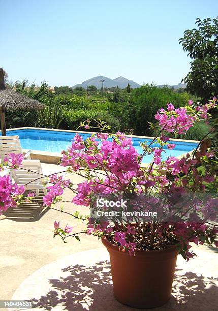 Vista Sulla Piscina - Fotografie stock e altre immagini di Maiorca - Maiorca, Patio, Cultura mediterranea