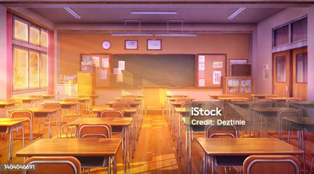 Lớp Học Buổi Tối Nền Anime 2d Minh Họa Hình minh họa Sẵn có - Tải xuống  Hình ảnh Ngay bây giờ - Phong cách manga, Mặt trời lặn, Lớp học - iStock