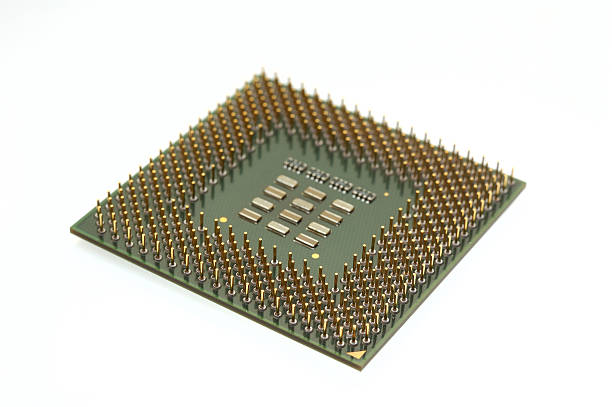 Macro of a processor stock photo