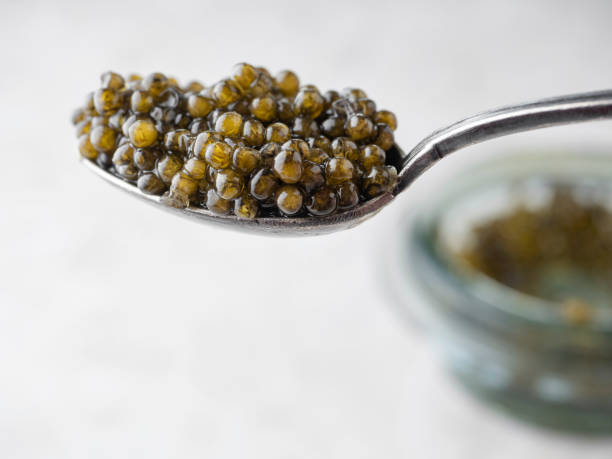 istock Spoonful of Caviar, Caviar, Caviar on a spoon 1404048342