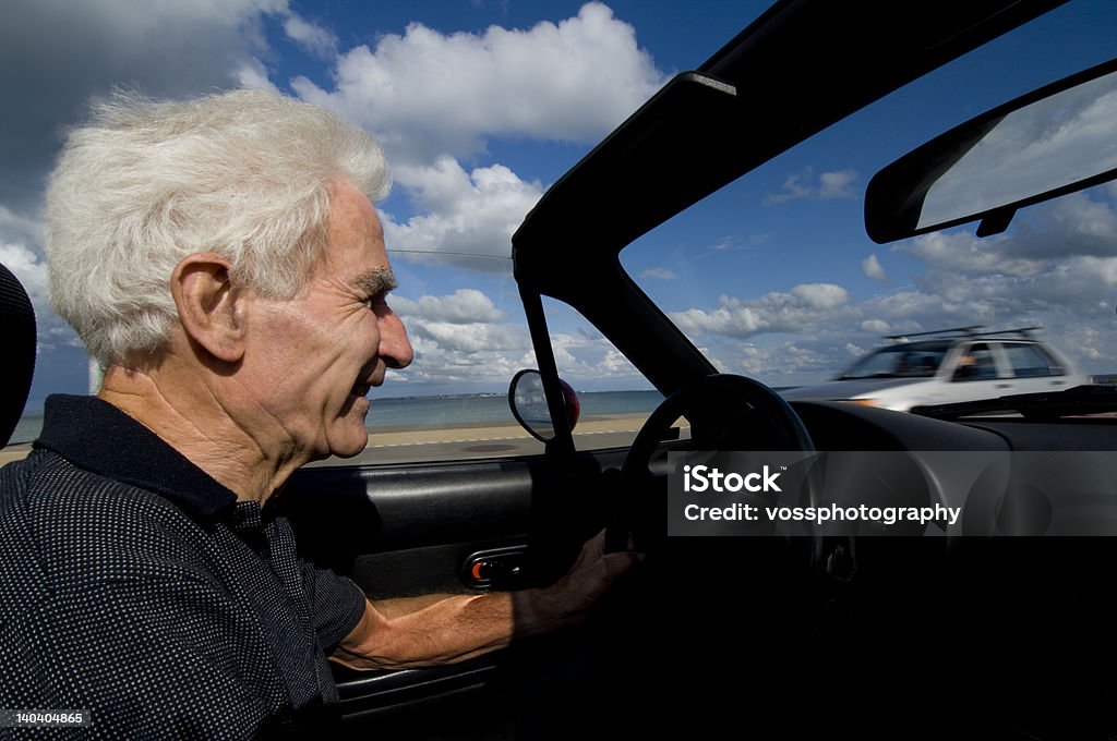 Sénior feliz Condução - Royalty-free 70 anos Foto de stock