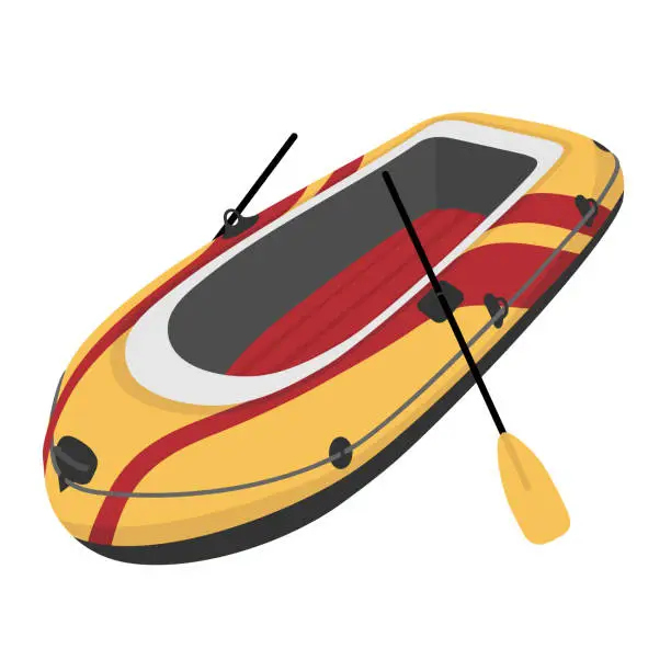 Vector illustration of INFLATABLE BOAT