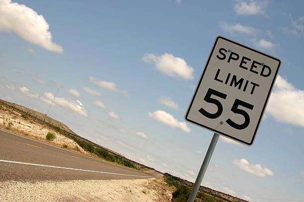 Speed limit stock photo