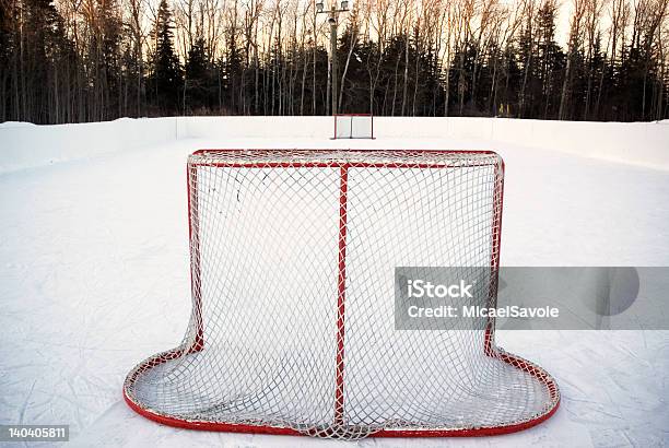 Ziel On Ice Hockey Stockfoto und mehr Bilder von Eis - Eis, Eishockey, Eislaufbahn