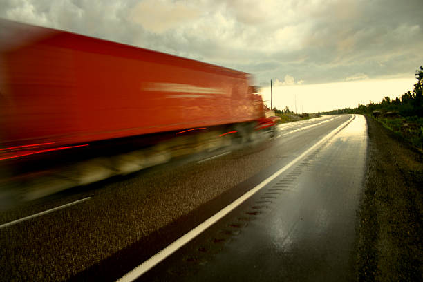 Over night freight stock photo