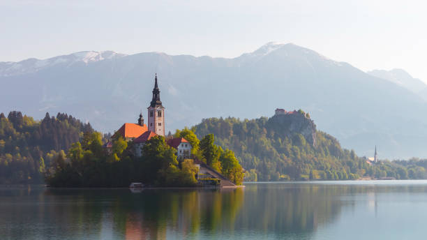 istock Alpine Bled lake in Slovenia 1404061308