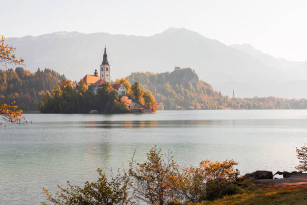 istock Alpine Bled lake in Slovenia 1404061417