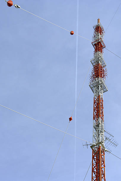 Radio & TV broadcasting tower 307 stock photo