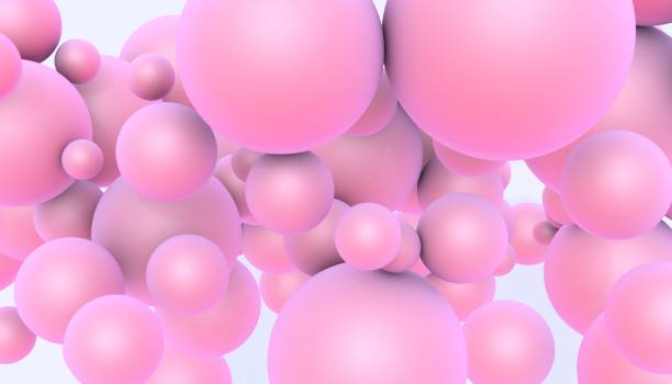 istock Colored balloons on a white background. 3D render. Festive background 1404065437
