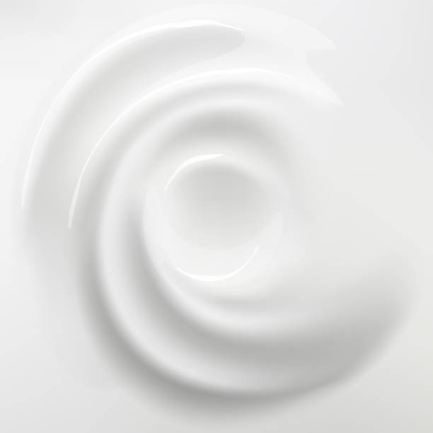 weißer cremefarbener hintergrund. swirl gemischtes mousse. kosmetik- oder milchprodukte. flüssige spiralen draufsicht. cremiger whirlpool. geschlagenes vanille-dessert. glatter wirbel mit wirbeln. vektor-konzept - creme stock-grafiken, -clipart, -cartoons und -symbole