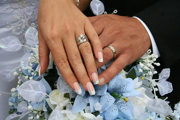 Photo of Wedding Rings Bouquet
