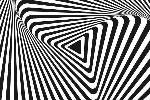 istock Abstract diagonal background of black and white repeat straight stripe line wavy design 1404069985