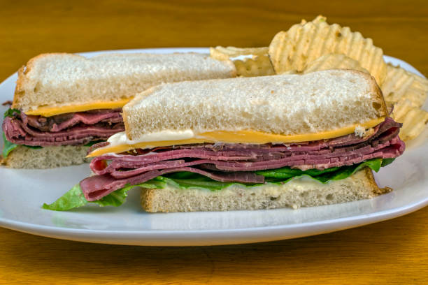 istock roast beef sandwich  with chheese mayo and lettuce 1404071238
