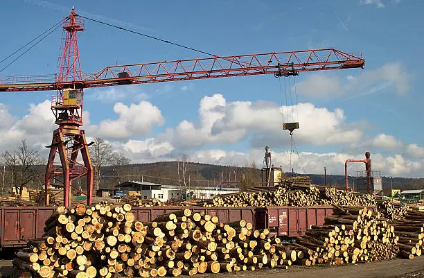 Woodworking industry in Eastern Europe - place of transshipment in central bohemia - lazne kynzvart