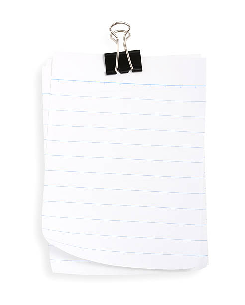 istock linepaper with black paperclip (including clipping path) 140407214