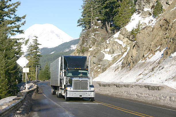 trucking - truck driver highway truck working - fotografias e filmes do acervo