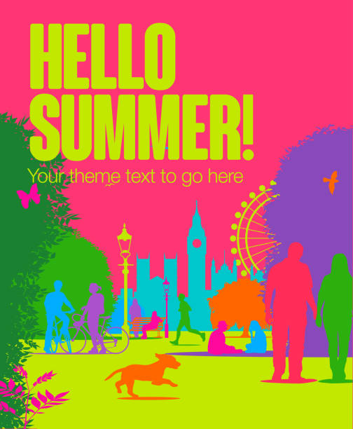 hallo sommer - london - bench park park bench silhouette stock-grafiken, -clipart, -cartoons und -symbole