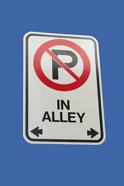 istock No parking in alley sign 140407475