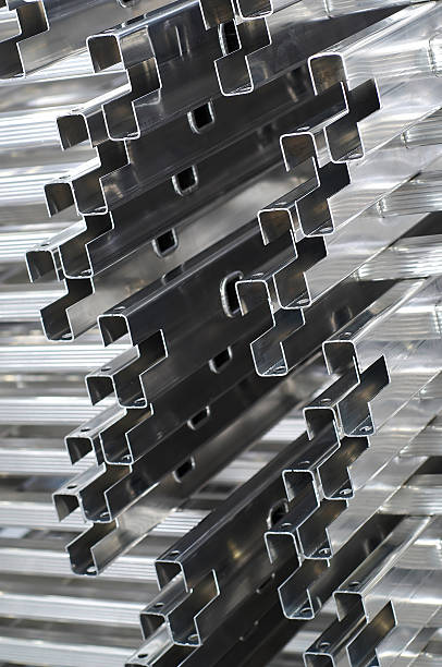 istock Detail of aluminium profiles 140407630