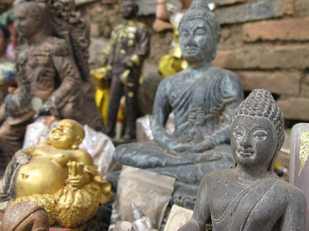 Budda statues stock photo