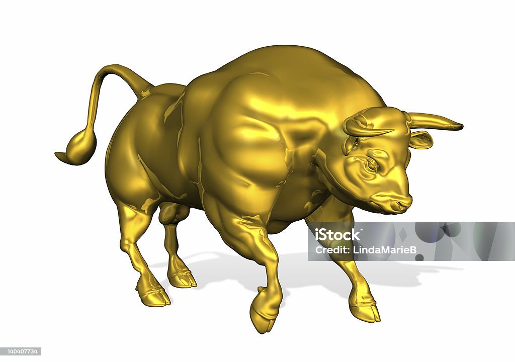 Golden Bull - Foto stock royalty-free di Azioni e partecipazioni