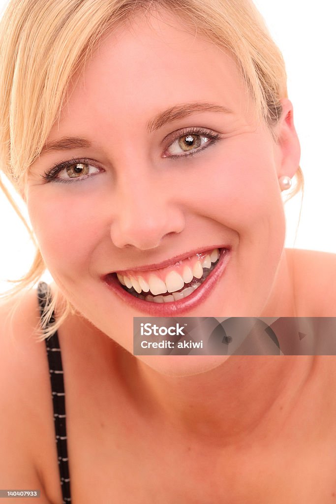 Retrato de uma jovem mulher feliz - Royalty-free Adulto Foto de stock