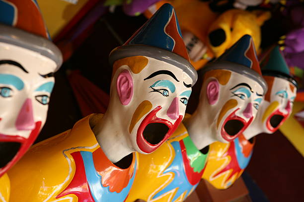 istock Laughing clowns game at an amusement park 140408266