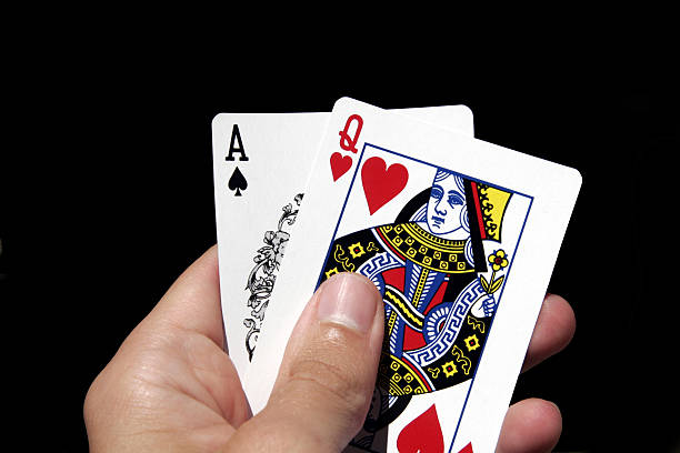 istock Blackjack Gambling Cards In Hand 140408639