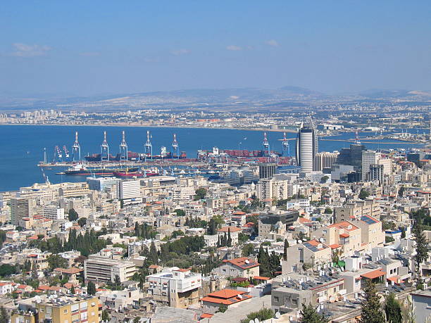 Haifa Port stock photo