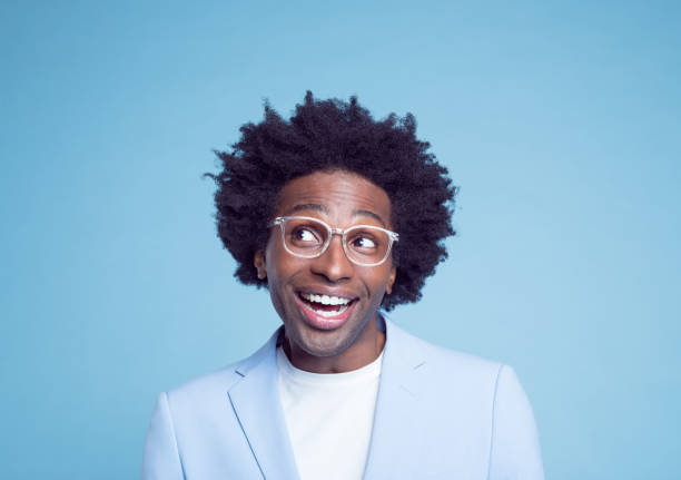 istock Happy businessman in Afro hairstyle 1404098459