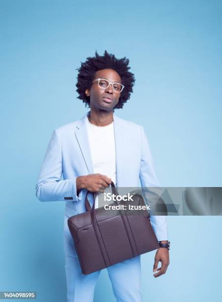Confident Man With Briefcase Stock Photo - Download Image Now - 30-34 Years, Adult, Adults Only