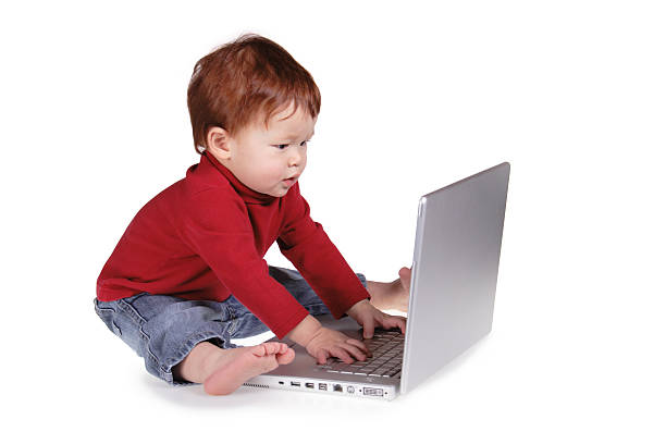 Baby Laptop stock photo